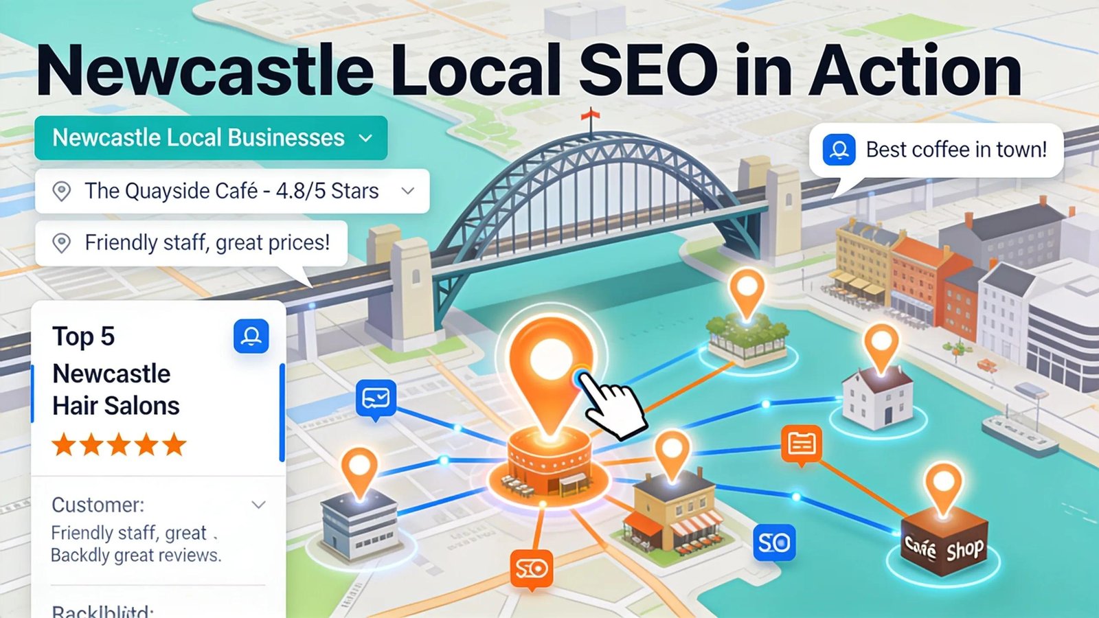 Local SEO strategies improving visibility for Newcastle ecommerce stores