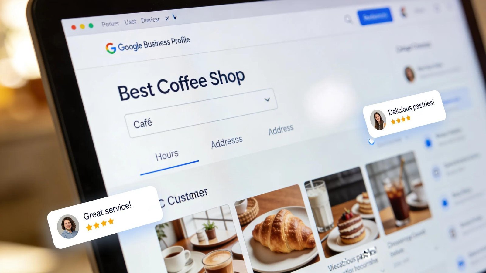 Example of an optimised Google Business Profile on a desktop
